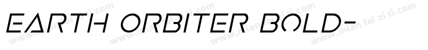 Earth Orbiter Bold字体转换